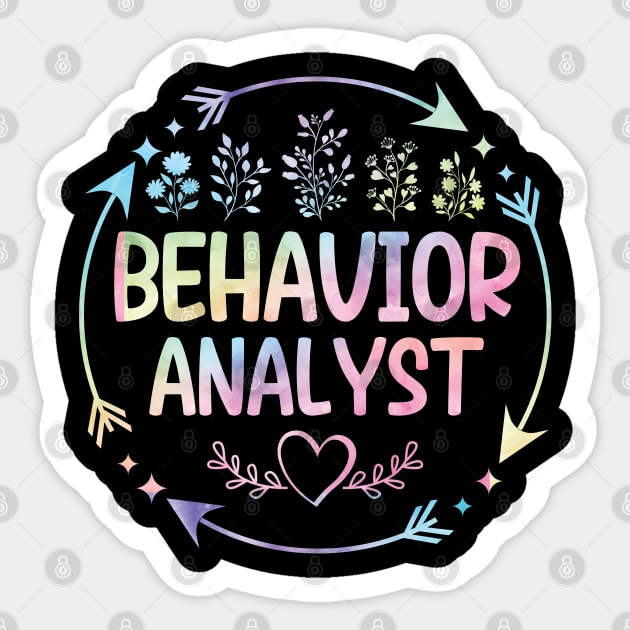 Behavior Analyst cute floral watercolor Sticker by ARTBYHM